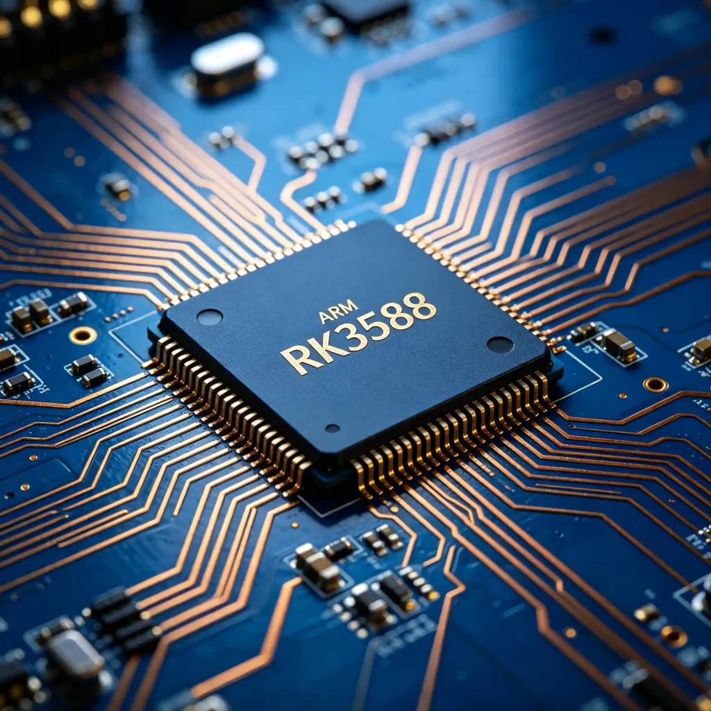 High-performance custom development board featuring Rockchip RK3588 SoC with advanced PCB layout for industrial AI applications.