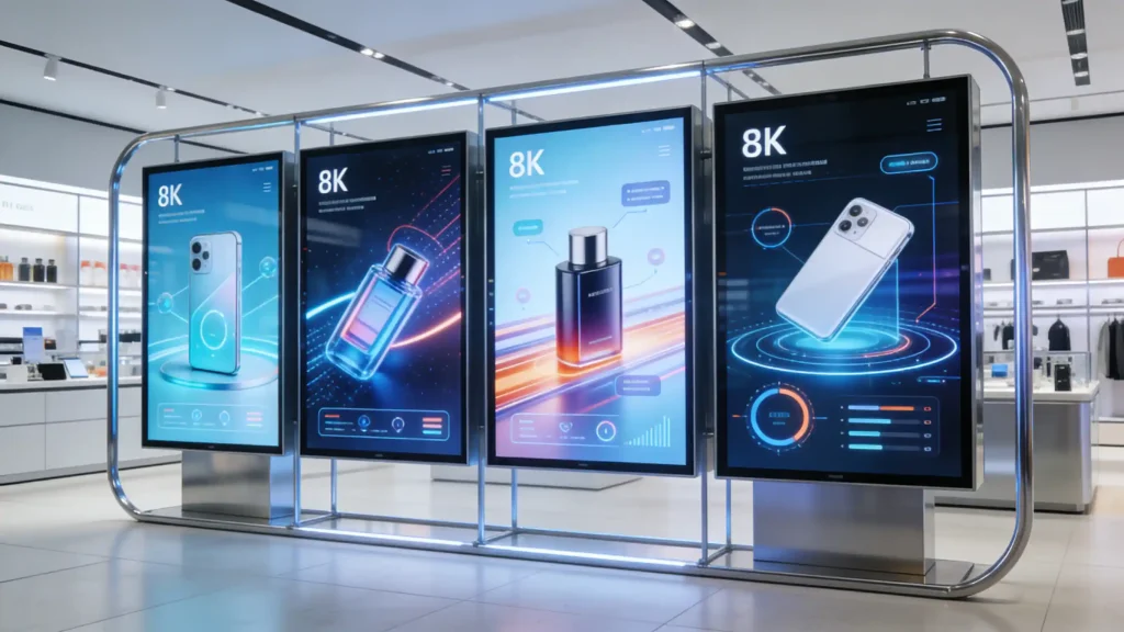 RK3588 powering multi display 8K digital signage system
