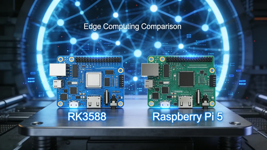 RK3588 vs Raspberry Pi 5 single board computer comparison for edge AI performance