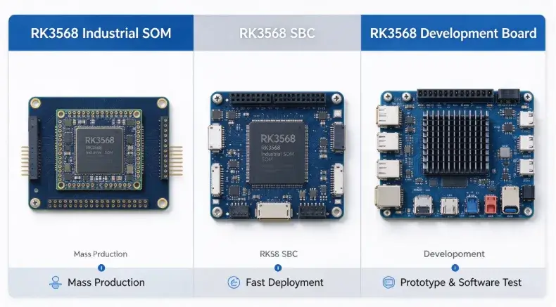 RK3568 SOM, SBC and development board comparison