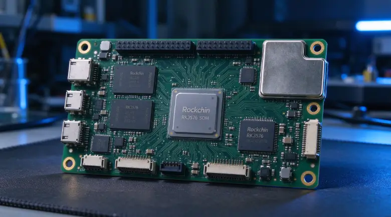 Rockchip RK3576 SOM module, compact embedded system on module for industrial and edge AI projects