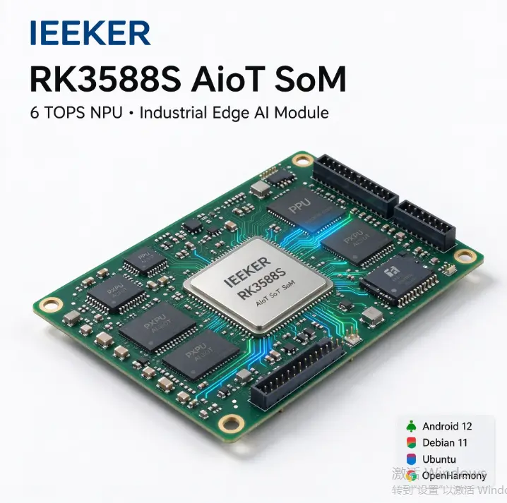 IEEKER RK3588S AIoT SoM with 6 TOPS NPU, industrial edge AI computing module for machine vision and kiosk application